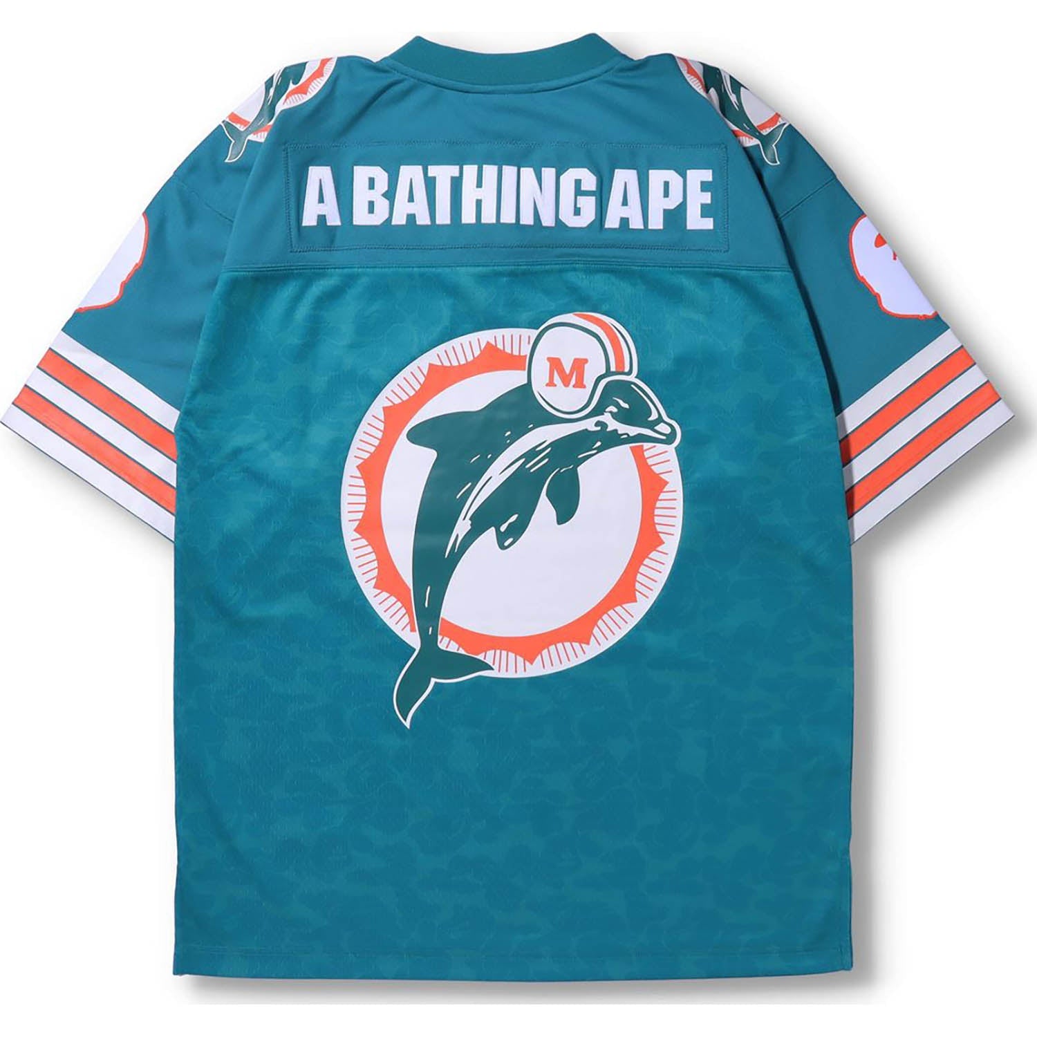BAPE X MITCHELL & NESS NFL MIAMI DOLPHINS LEGACY JERSEY MENS