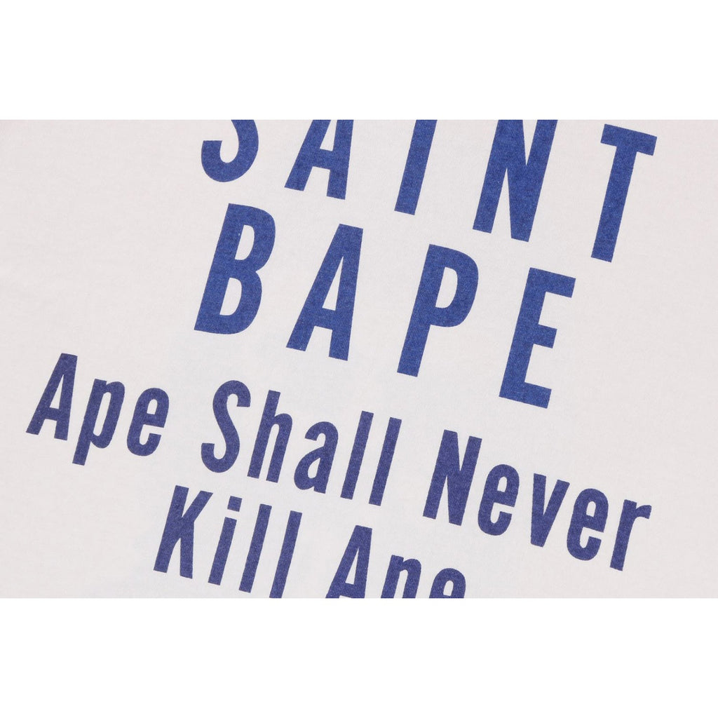 BAPE X SAINT MXXXXXX SKULL TEE MENS