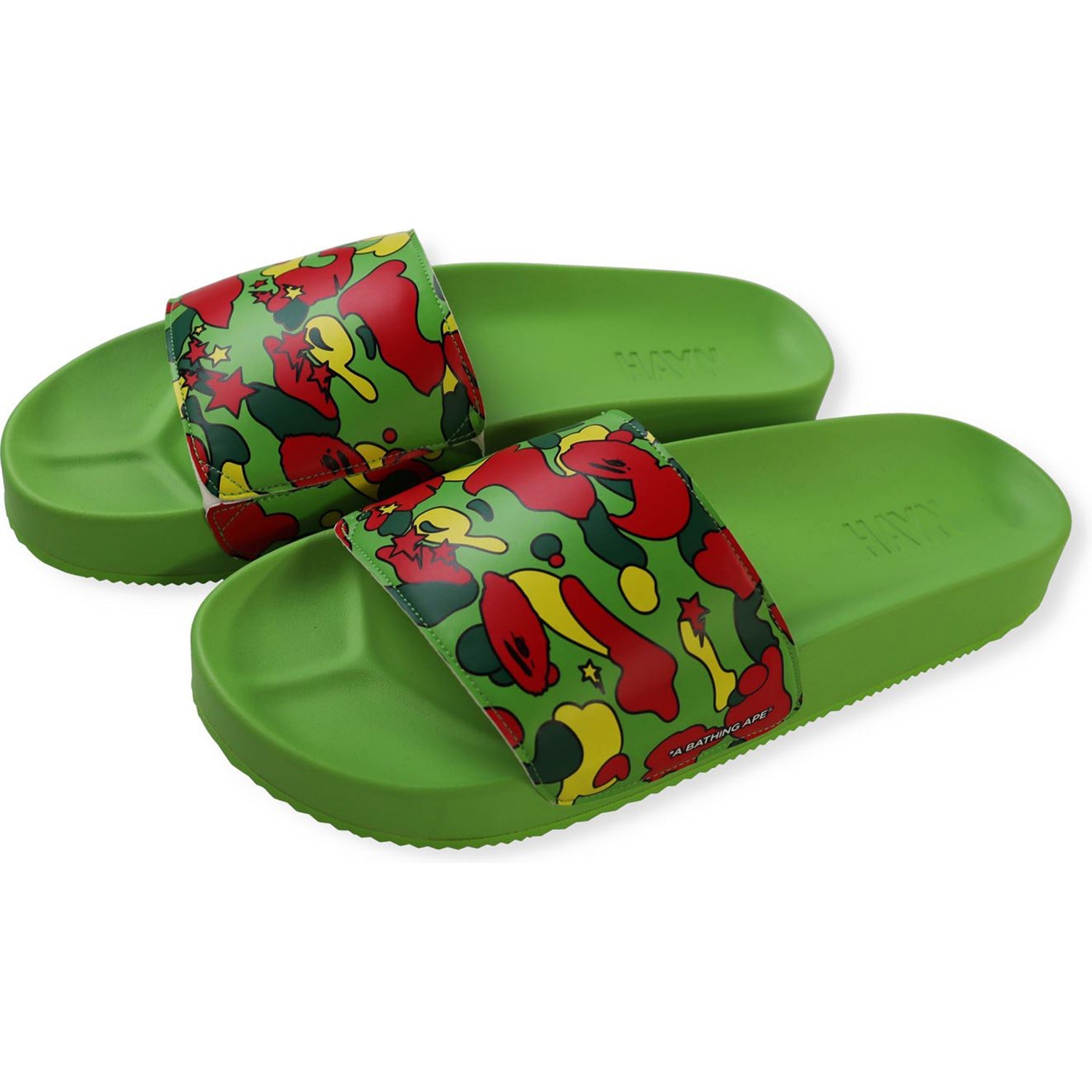 BAPE X HAYN STA CAMO SLIDE SANDALS MENS