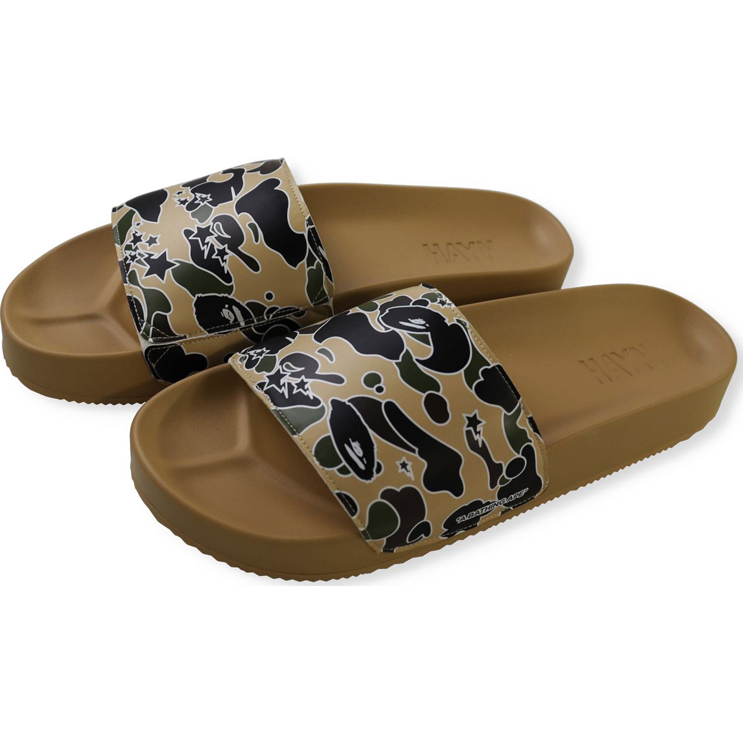 BAPE X HAYN STA CAMO SLIDE SANDALS MENS