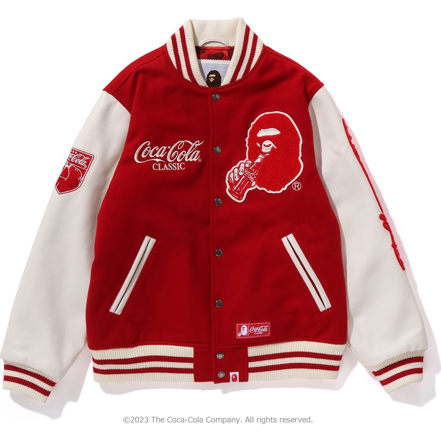BAPE X COCA-COLA VARSITY JACKET MENS