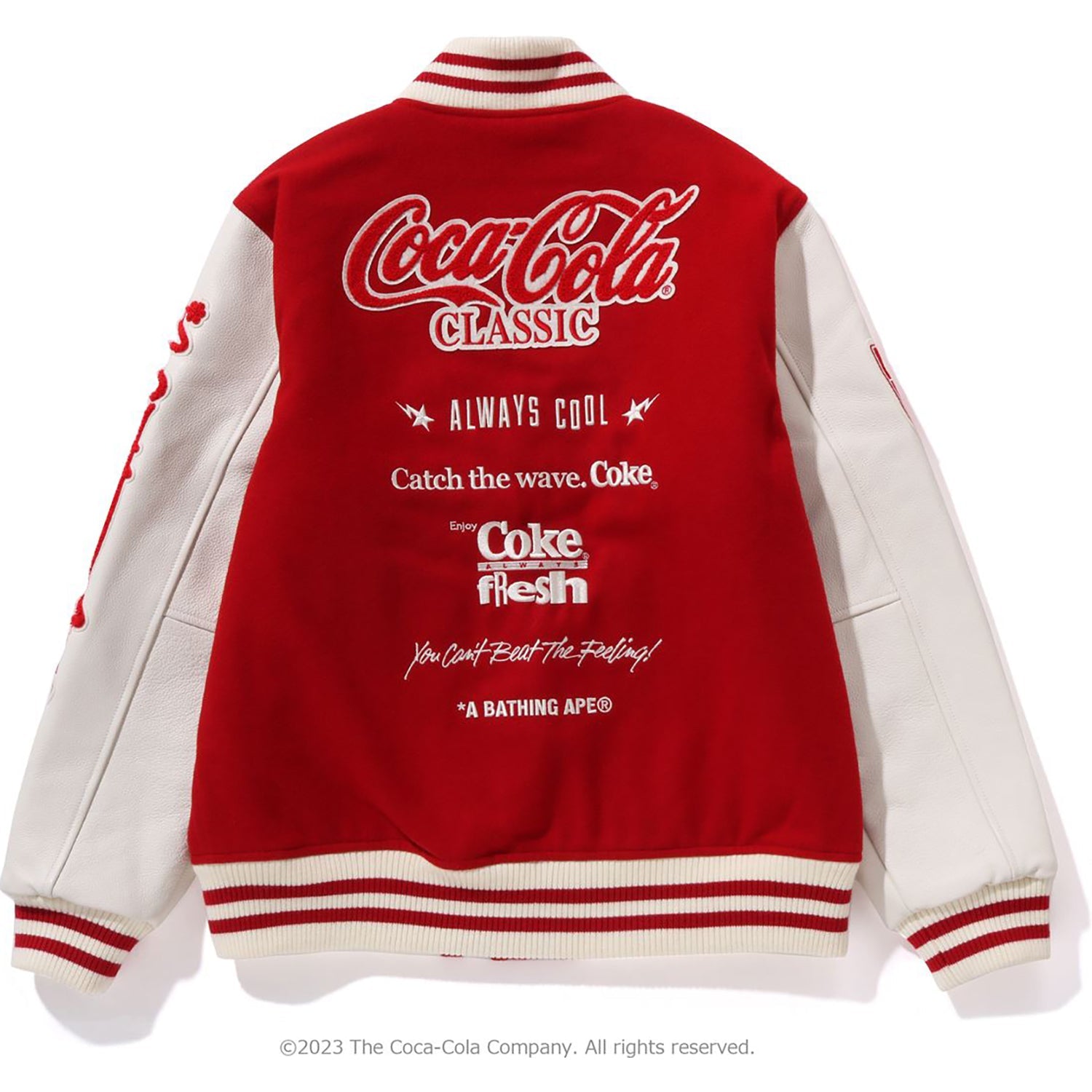 BAPE X COCA-COLA VARSITY JACKET MENS