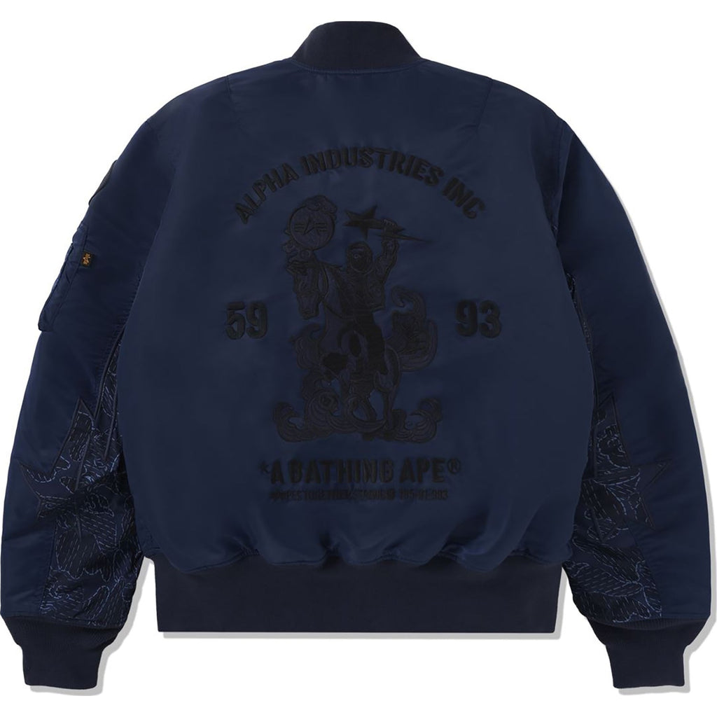 BAPE X ALPHA INDUSTRIES MA-1 JACKET MENS
