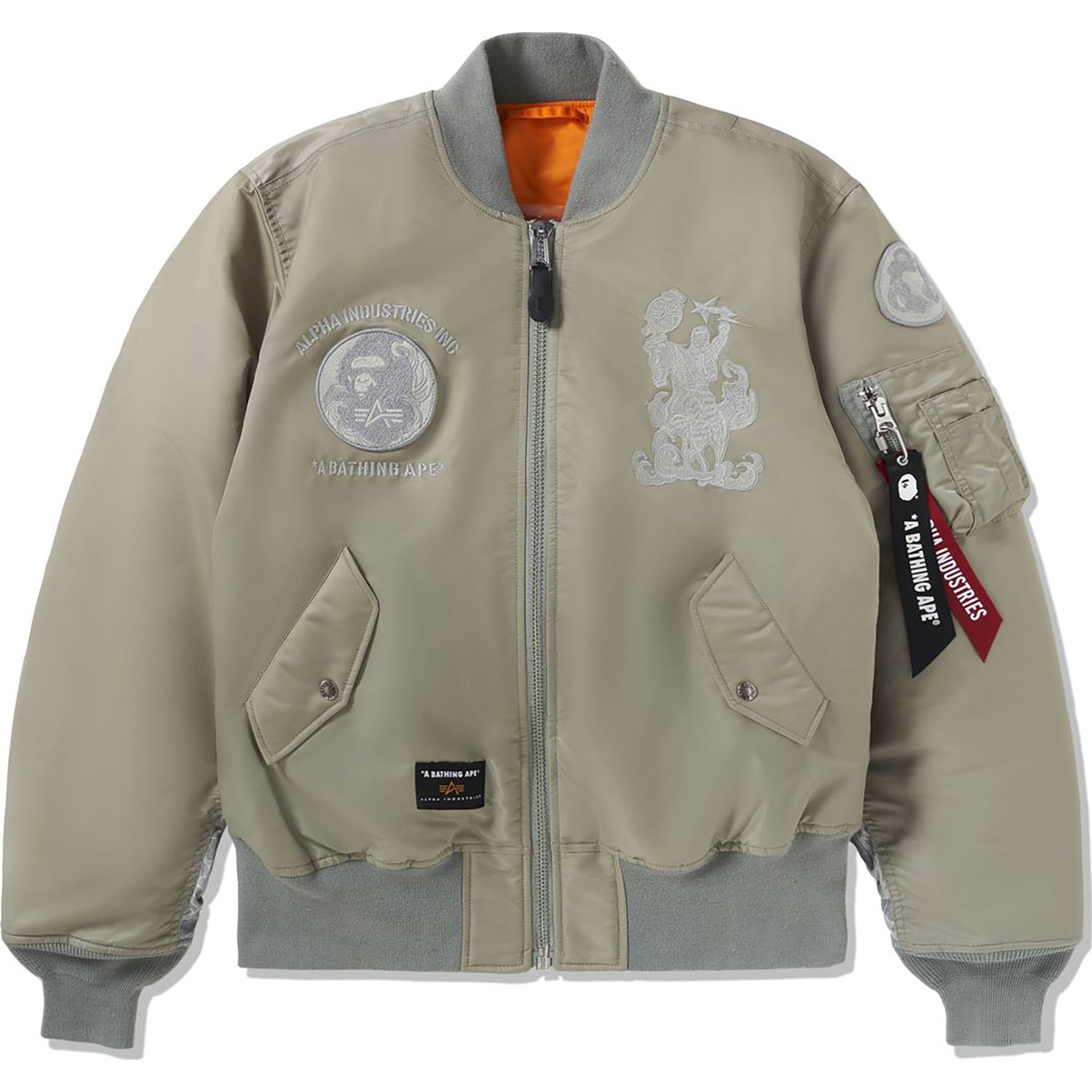 BAPE X ALPHA INDUSTRIES MA-1 JACKET MENS