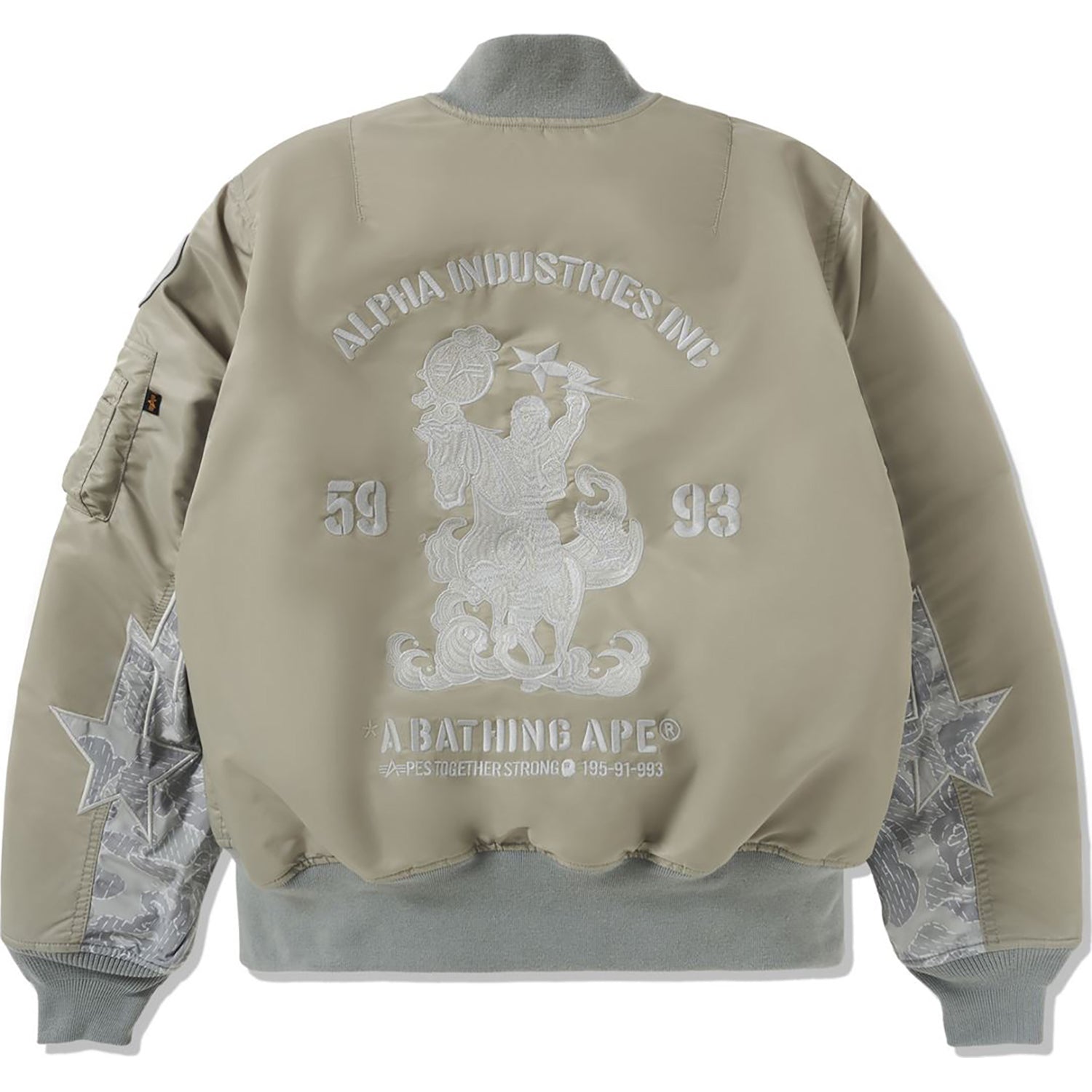 BAPE X ALPHA INDUSTRIES MA-1 JACKET MENS