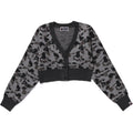 ABC CAMO CROPPED KNIT CARDIGAN LADIES