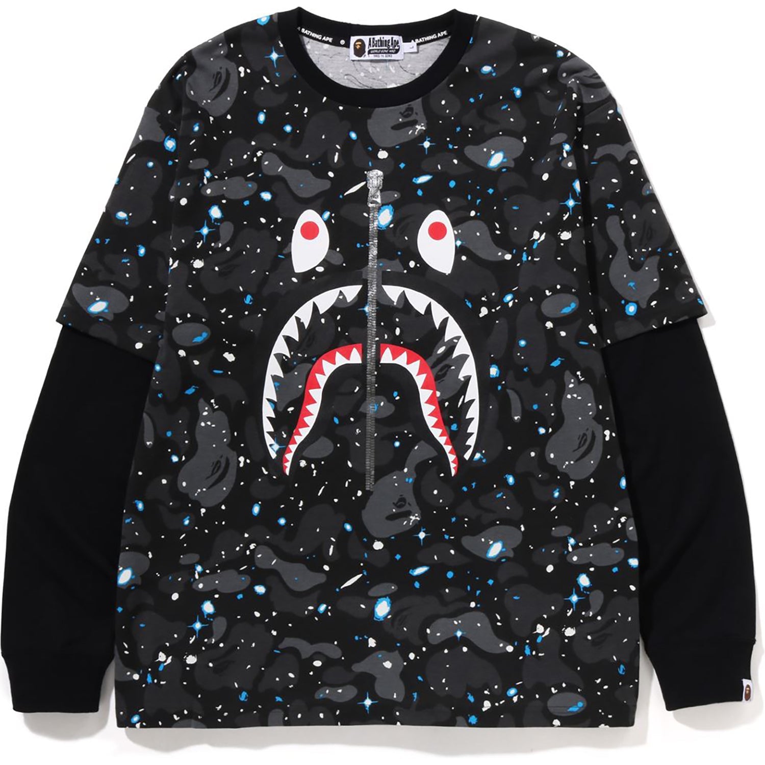SPACE CAMO SHARK LAYERED L/S TEE MENS