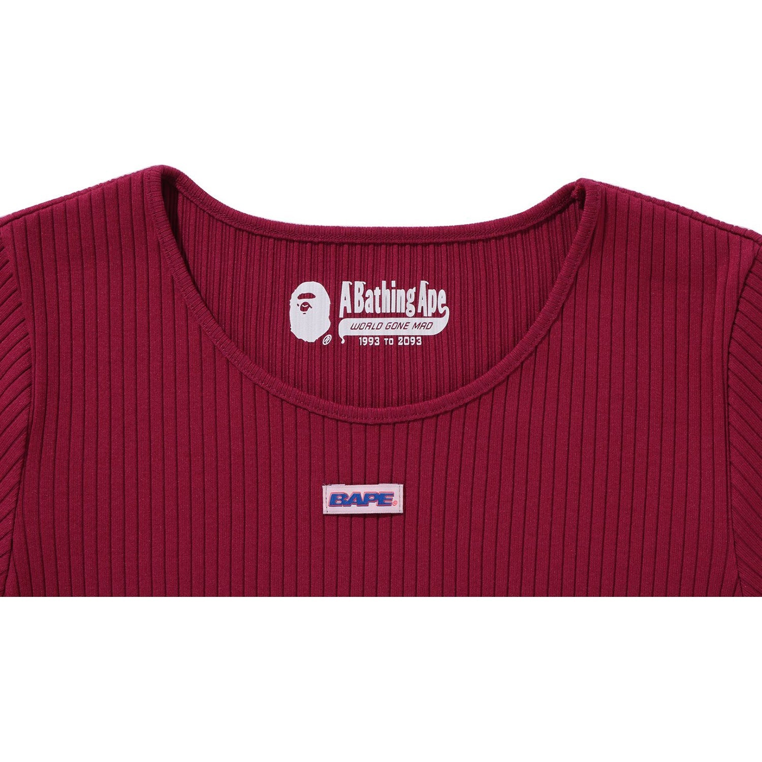 BAPE LABEL RIB L/S TEE LADIES