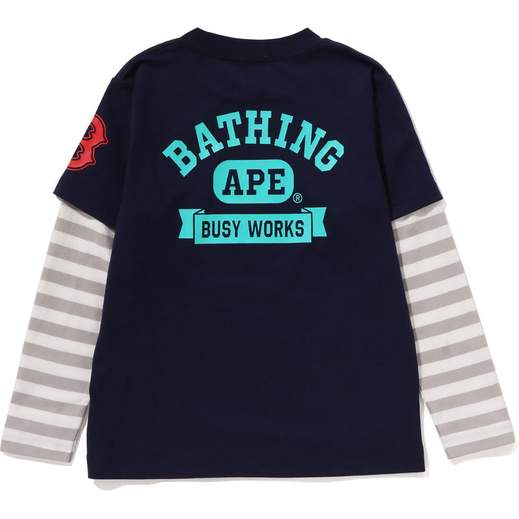COLLEGE MULTI LOGO LAYERED L/S TEE KIDS