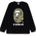 LAYERED LINE CAMO BY BATHING APE L/S TEE KIDS
