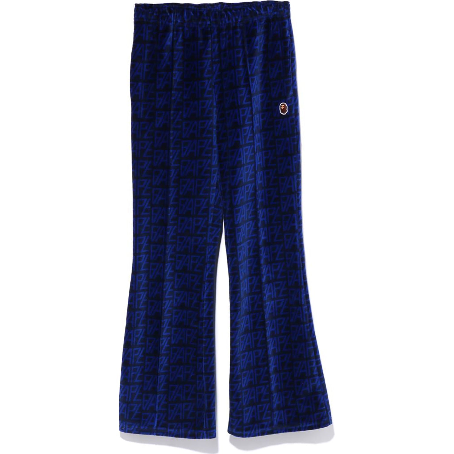 BAPE LOGO MONOGRAM VELOUR FLARE PANTS LADIES