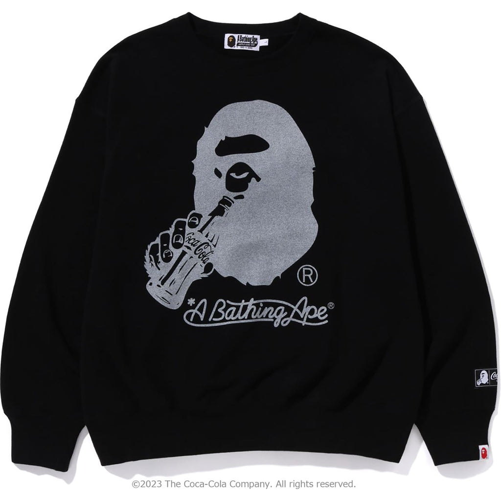 BAPE X COCA-COLA APE HEAD CREWNECK RELAXED FIT MENS