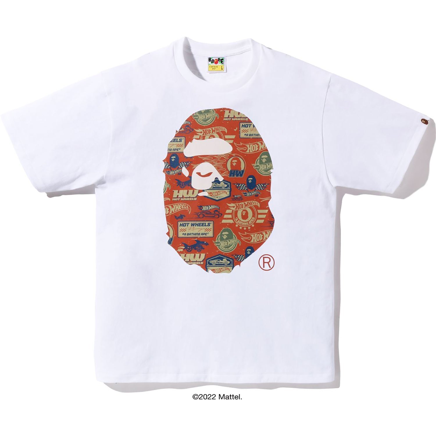 BAPE X HOT WHEELS APE HEAD TEE MENS