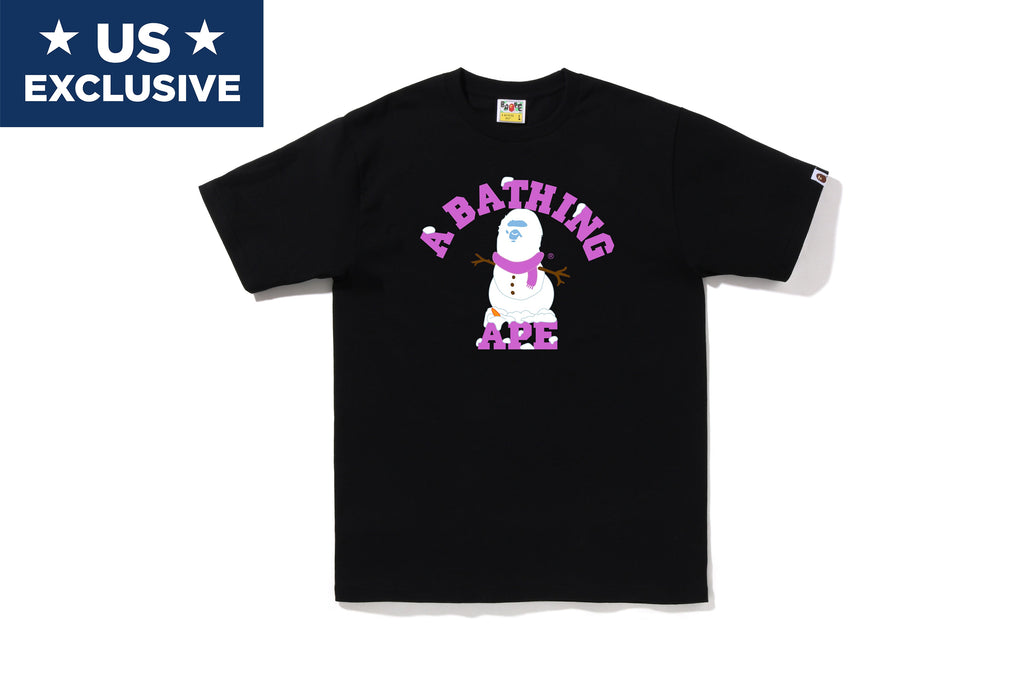 APE SNOWMAN COLLEGE TEE MENS