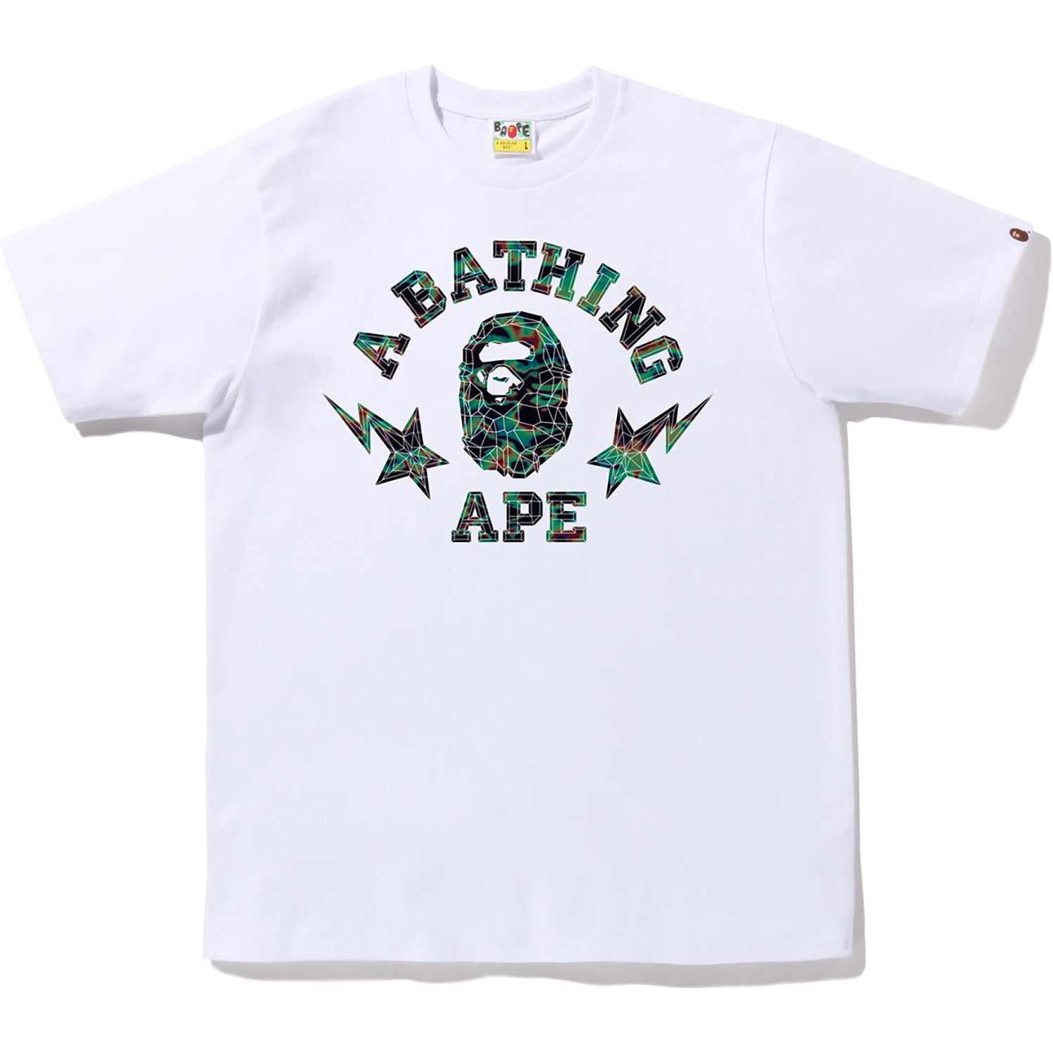 BAPE THERMOGRAPHY POLYGON COLLEGE TEE MENS