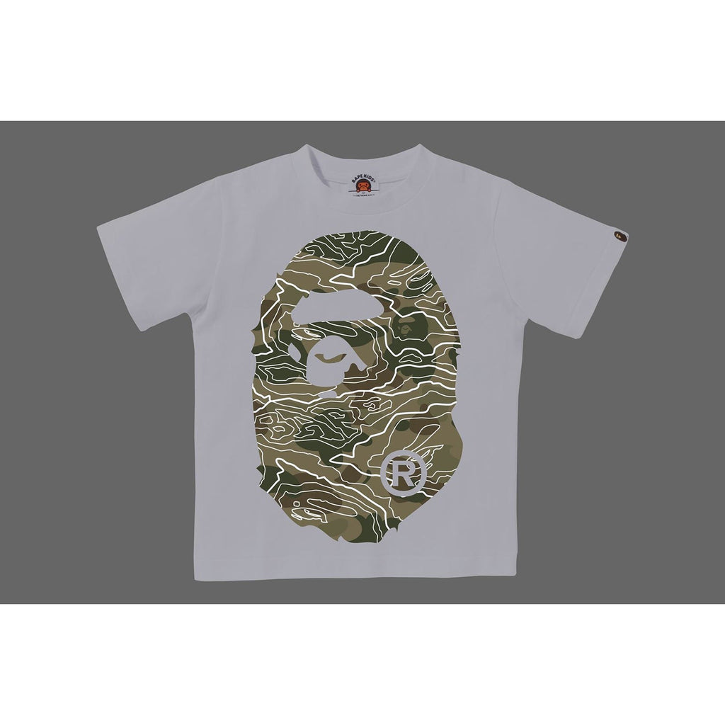 LAYERED LINE CAMO BIG APE HEAD TEE KIDS