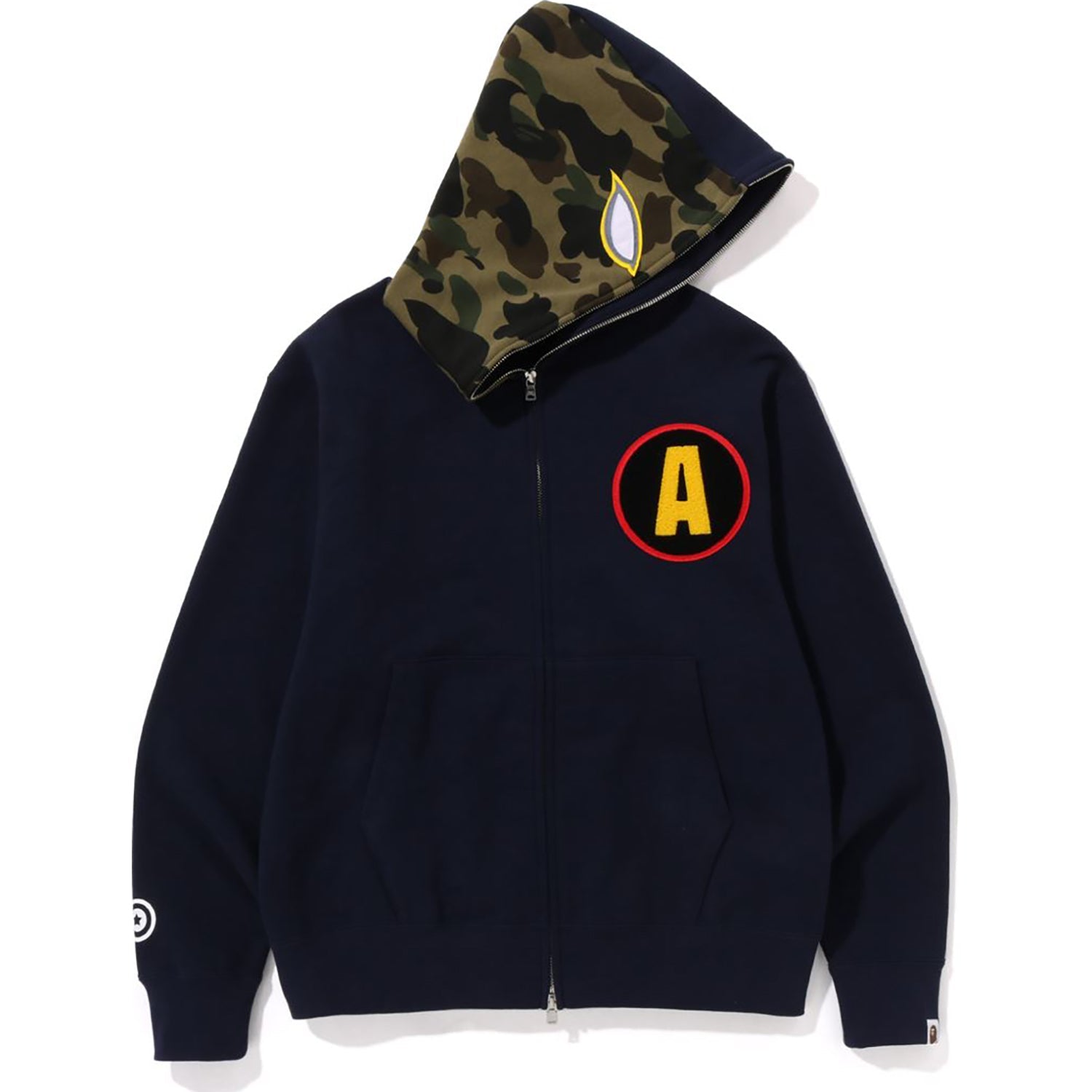 SHADOW BAPE RELAXED FIT FULL ZIP HOODIE MENS