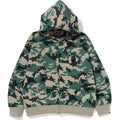 WOODLAND CAMO LOOSE FIT FULL ZIP HOODIE MENS