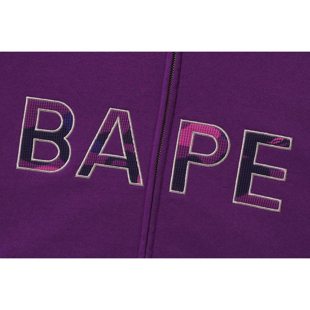 COLOR CAMO THERMAL PATCH LOOSE FIT ZIP HOODIE MENS