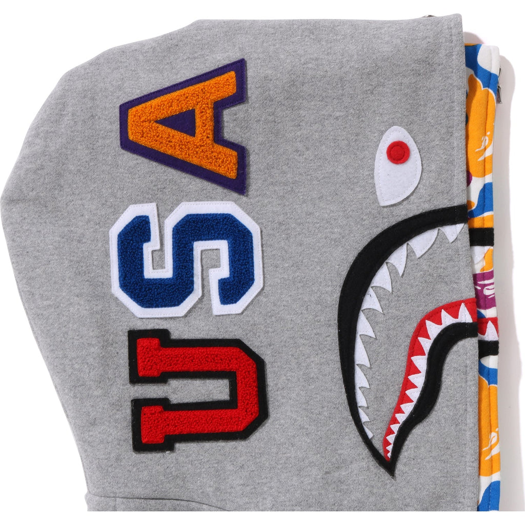 BAPE US LIMITED COLLECTION SHARK FULL ZIP DOUBLE HOODIE MENS