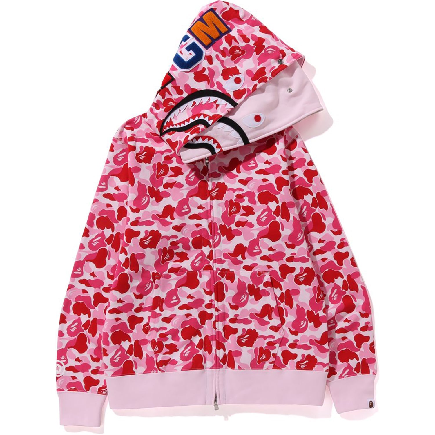 ABC CAMO DOUBLE SHARK FULL ZIP HOODIE MENS