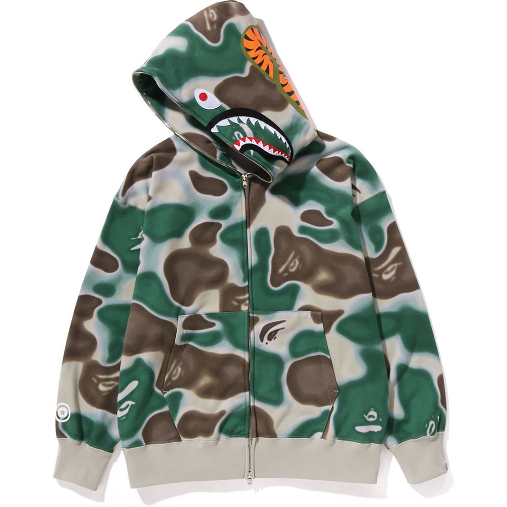 LIQUID CAMO SHARK FULL ZIP HOODIE RELAXED FIT MENS