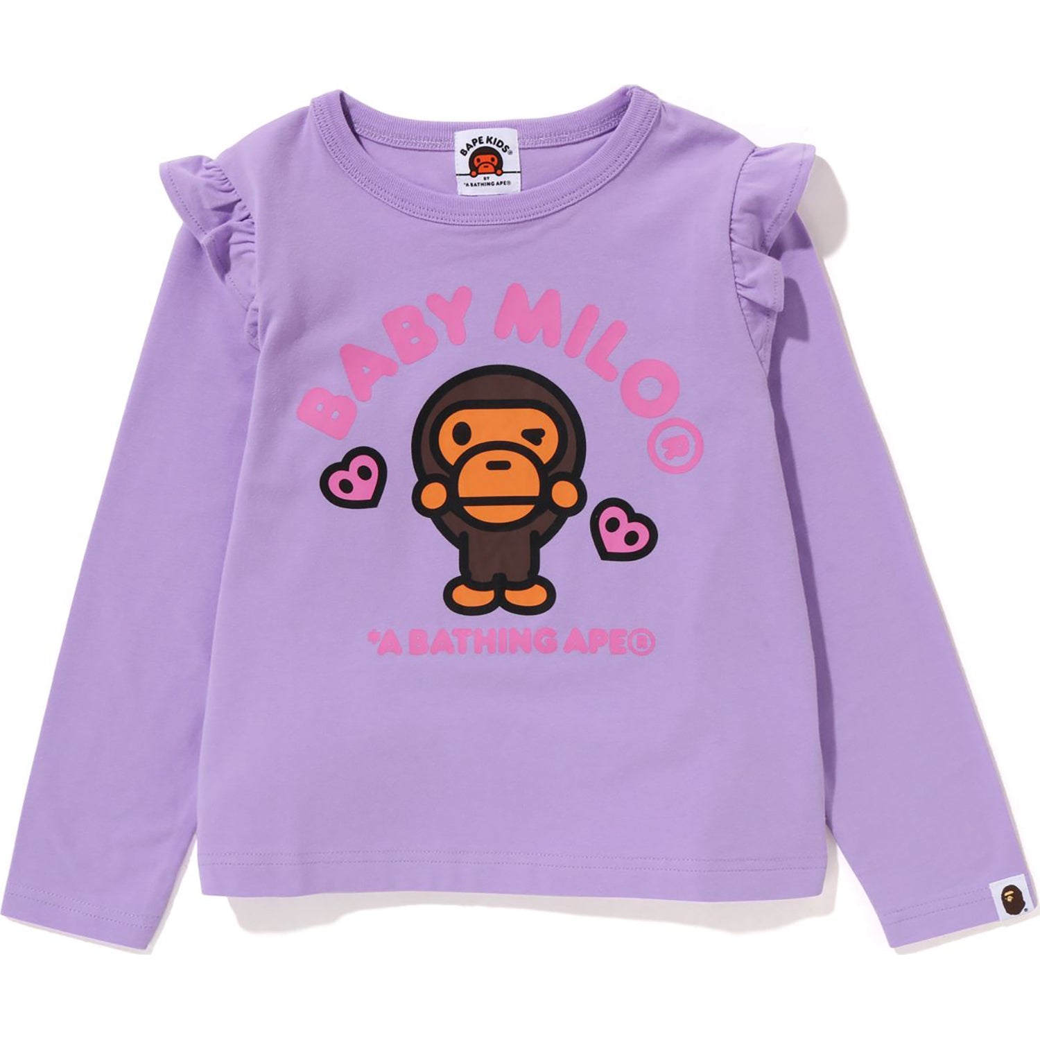 BABY MILO HEART FRILL L/S TEE KIDS