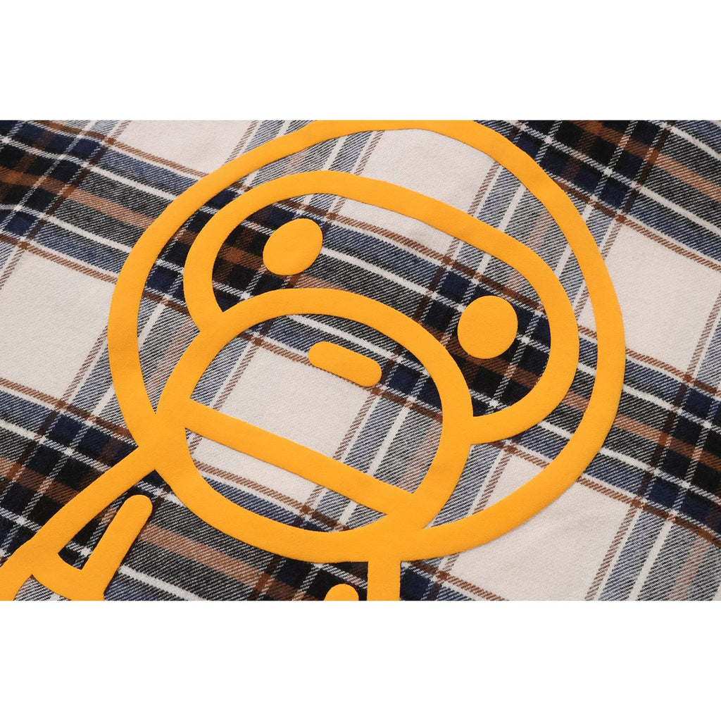 CHECK BABY MILO EMBROIDERY SHIRT KIDS