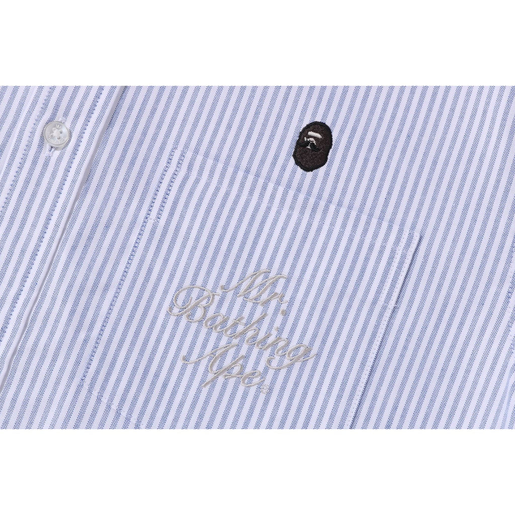 MR. BATHING APE OXFORD STRIPE BD SHIRT MENS