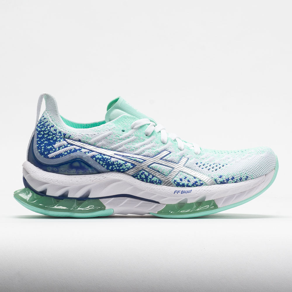Women's Asics Gel-Kinsei Blast, White/Pure Silver, 7 B Medium