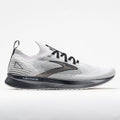 Men's Brooks Levitate Stealthfit 5, White/Grey/Black, 10 D Medium