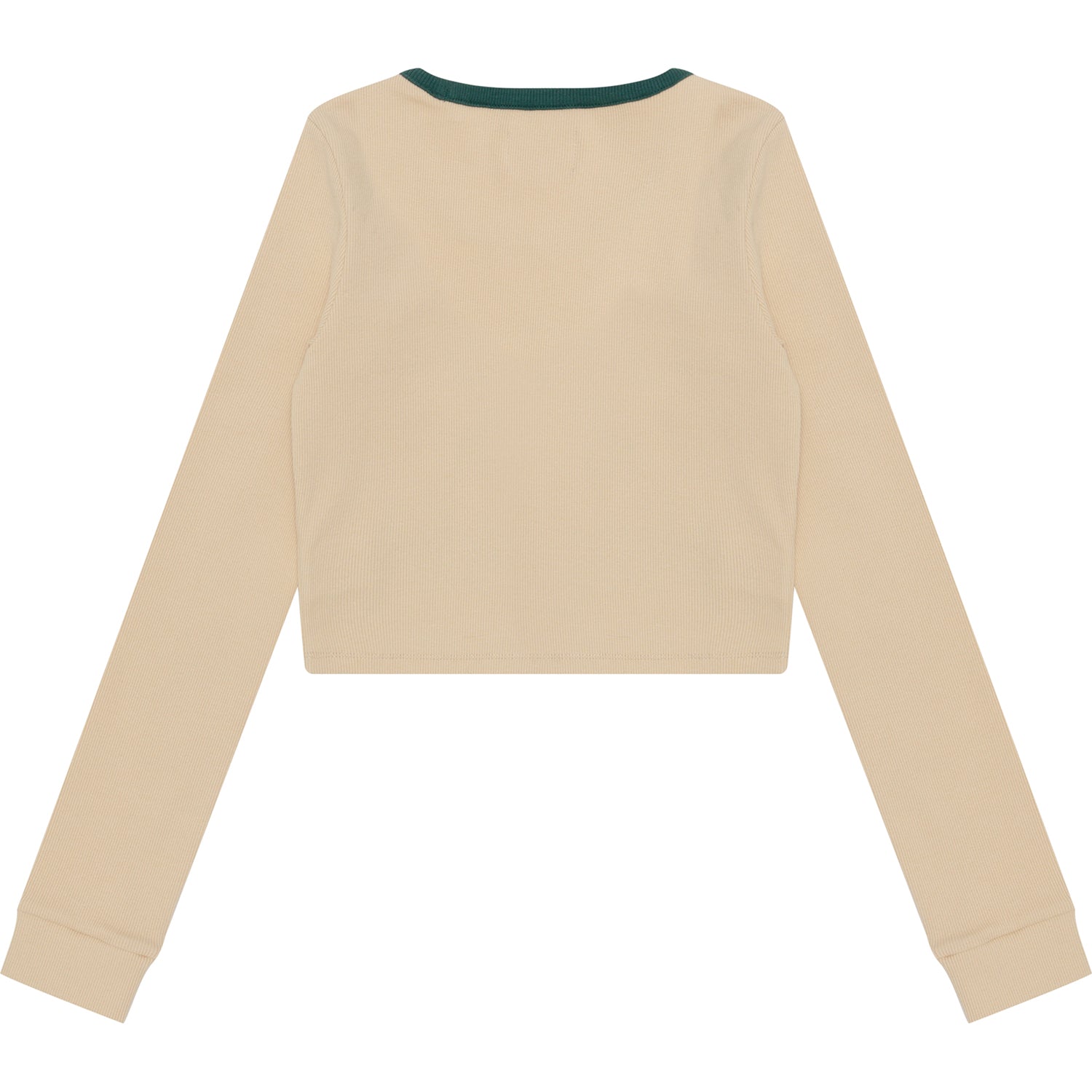 APEE RIBBED TOP WITH COLOR MIXED COLLAR LADIES