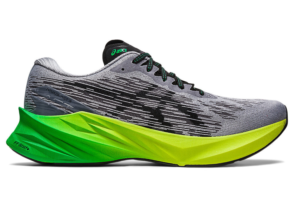 Men's Asics Novablast 3, Sheet Rock/Black, 7 D Medium