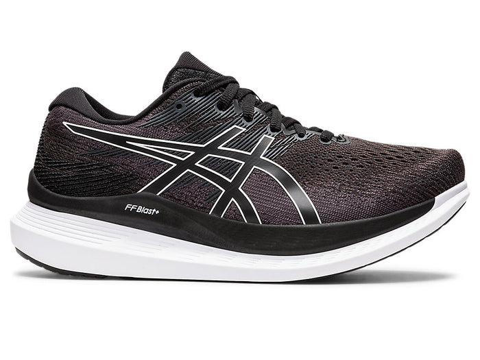 Women's Asics Glideride 3, Black/White, 7.5 B Medium