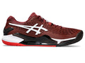 Men's Asics Gel-Resolution 9, Antique Red/White, 10 D Medium