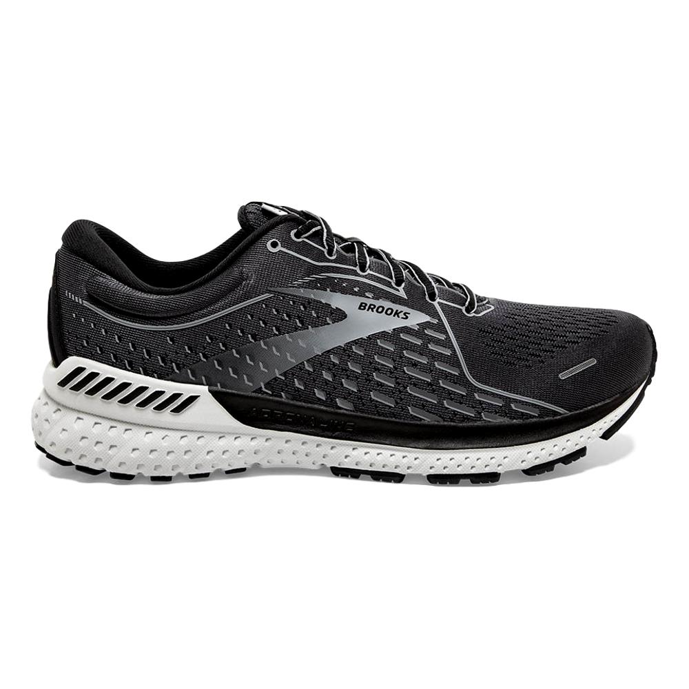 Men's Brooks Adrenaline GTS 21, Blackened Pearl/Black/Grey, 9 D Medium