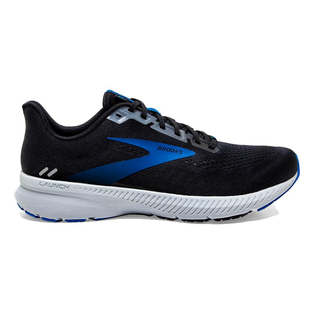 Men's Brooks Launch 8, Black/Grey/Blue, 10.5 D Medium