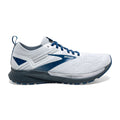 Men's Brooks Ricochet 3, White/Grey/Blue, 10 D Medium