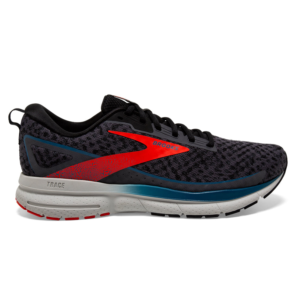 Men's Brooks Trace 3, Blackened Pearl/Red/Blue, 8.5 D Medium