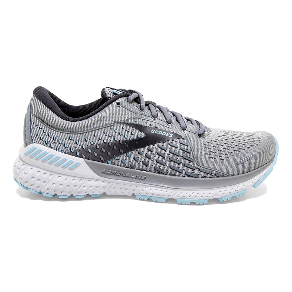 Women's Brooks Adrenaline GTS 21, Grey/Light Blue, 5.5 Medium