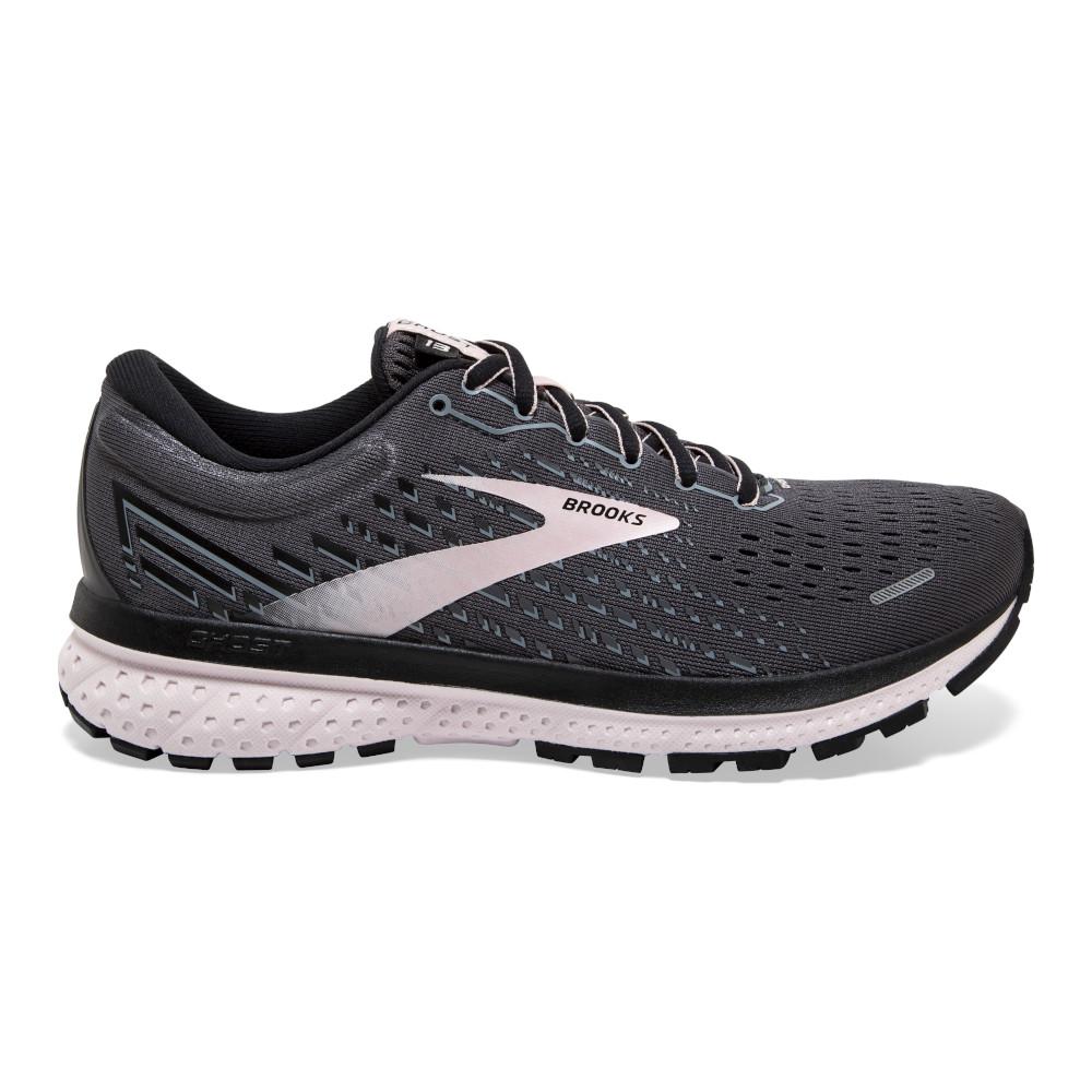 Women's Brooks Ghost 13, Black/Hushed Violet, 6.5 D Wide