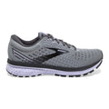 Women's Brooks Ghost 13, Grey/Blackened Pearl/Purple, 7 B Medium
