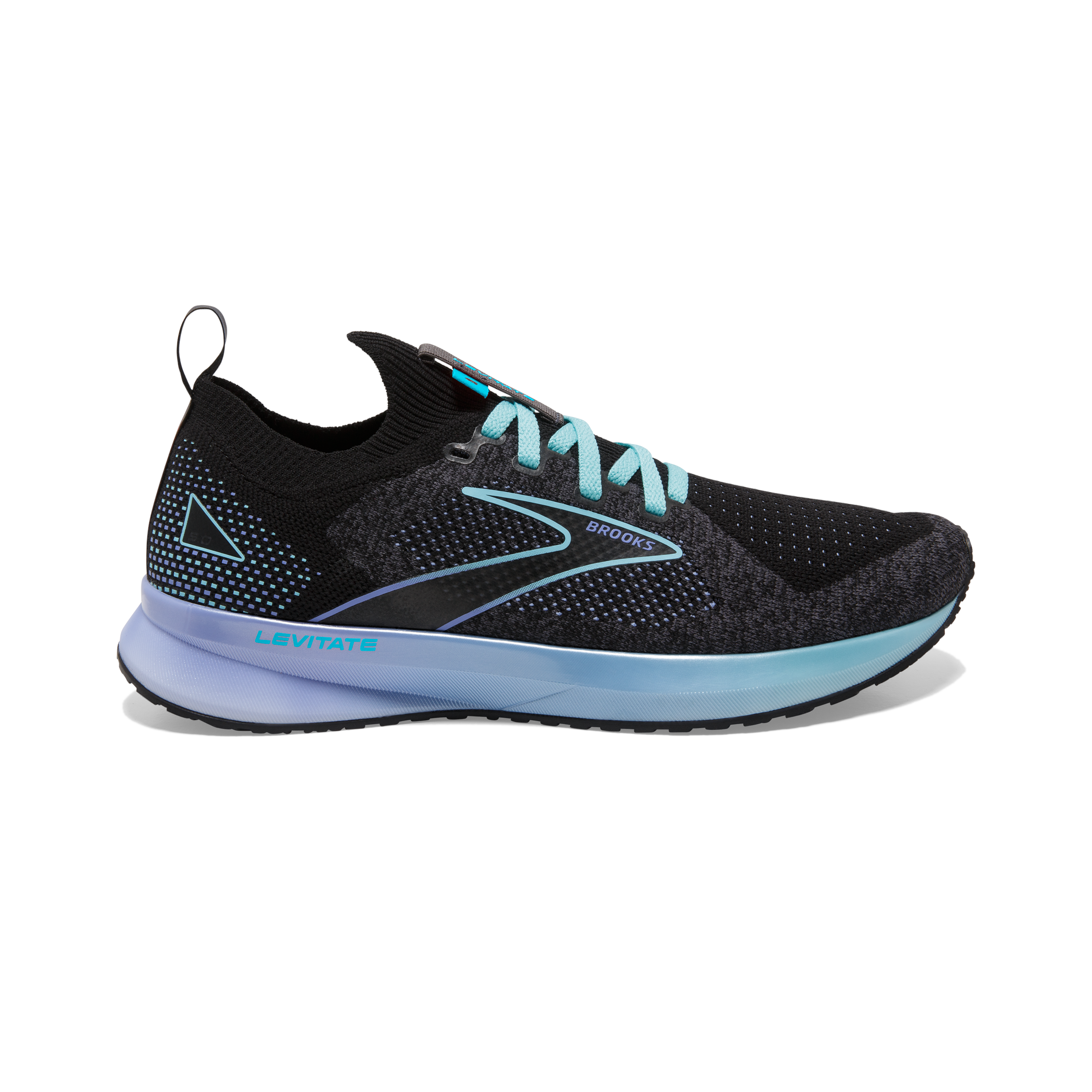 Women's Brooks Levitate Stealthfit 5, Bluefish/Cornflower/Black, 9.5 B Medium