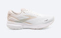 Women's Brooks Ghost 15, White/Crystal Grey/Glass, 10 B Medium