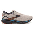 Men's Brooks Ghost 15, White/Sand/Red Orange/Blue, 14 D Medium