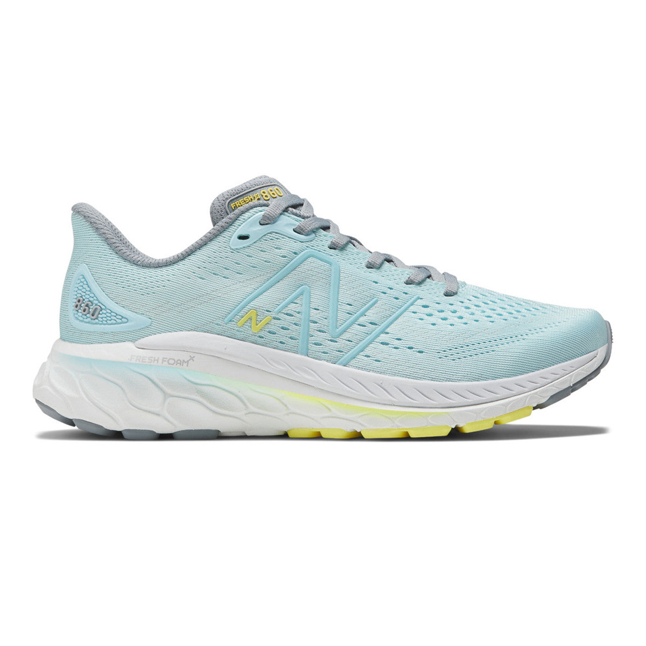 Women's New Balance Fresh Foam X 860v13, Blue/Steel/Cosmic Pineapple, 10 D Wide