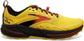 Men's Brooks Cascadia 16, Yellow/Black/Grenadine, 8 D Medium