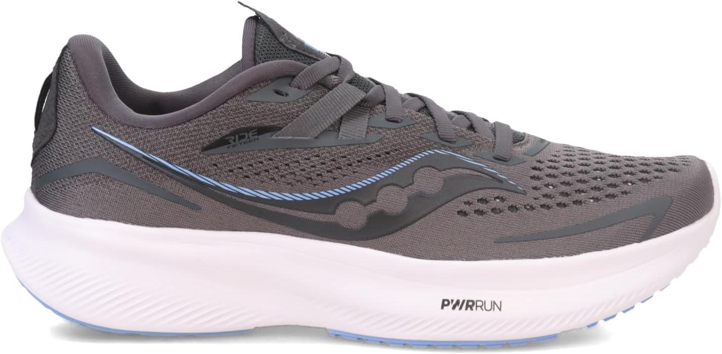 Women's Saucony Ride 15, Charcoal/Jewel, 6.5 B Medium