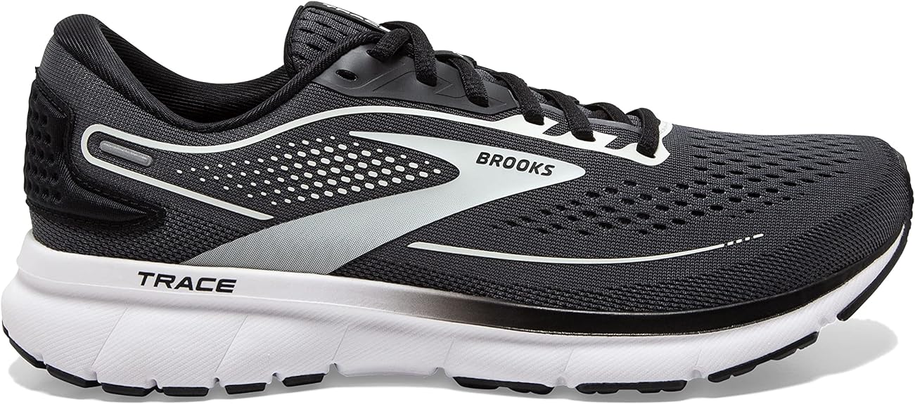Women's Brooks Trace 2, Ebony/Black/White, 8 B Medium