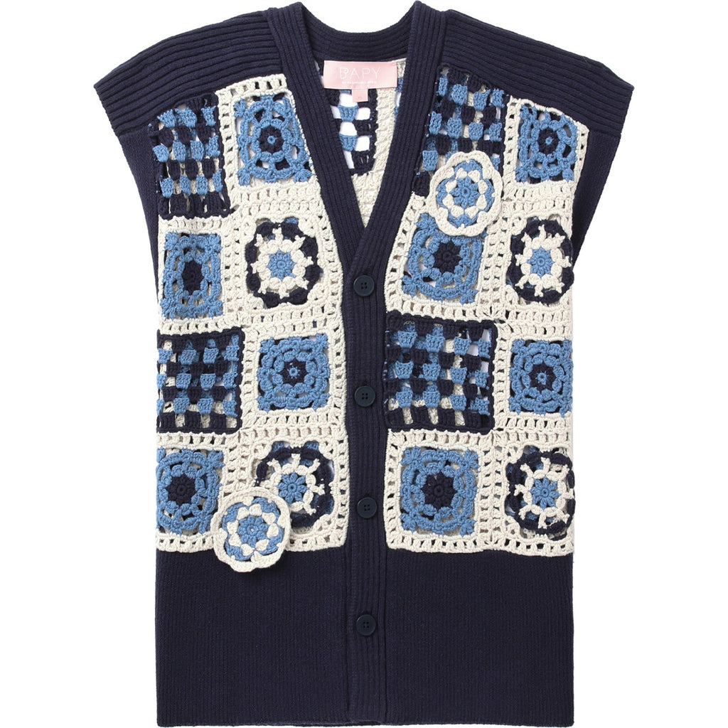 BAPY CROCHET KNIT VEST LADIES